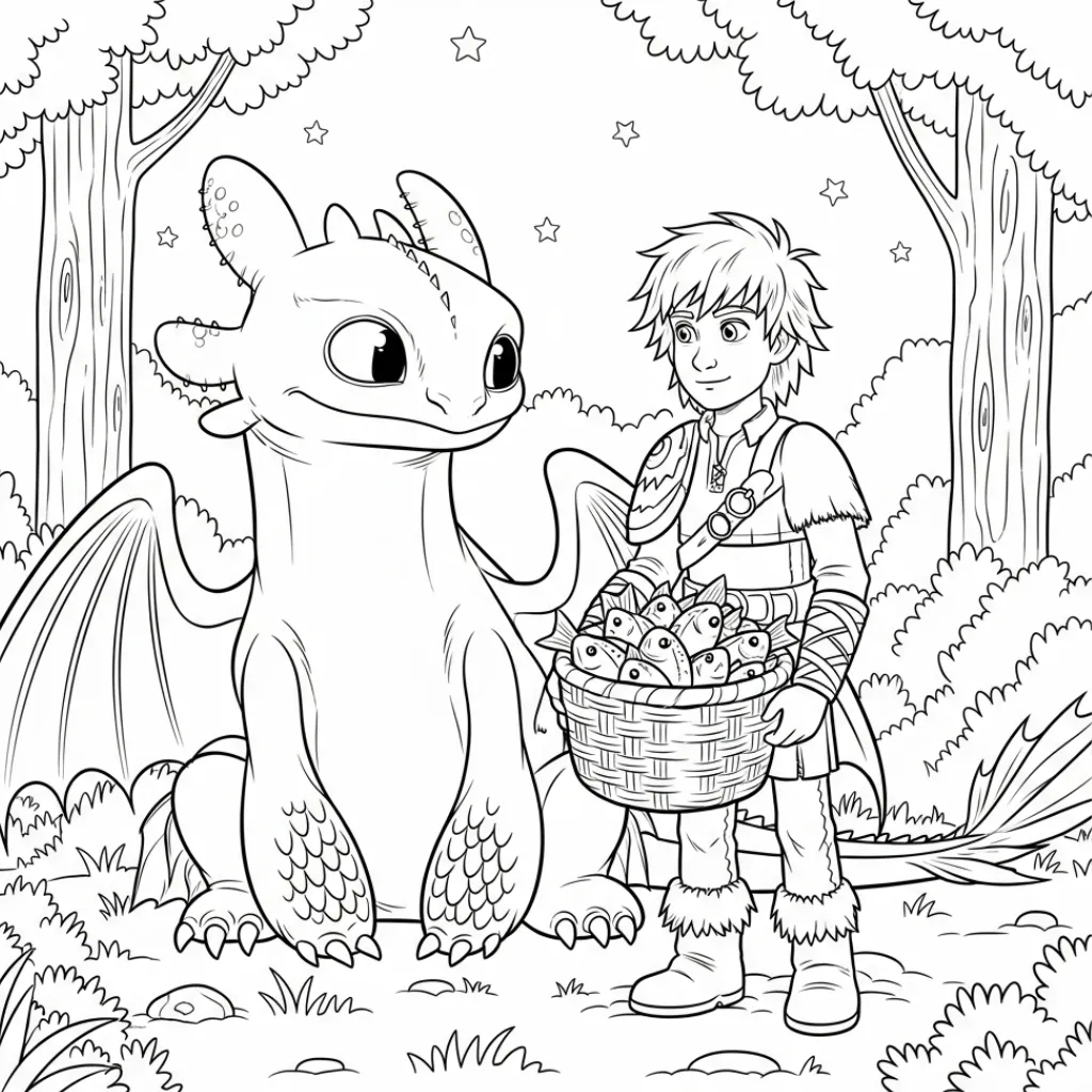 Cómo Entrenar A Tu Dragón 26 para colorear gratis para imprimir