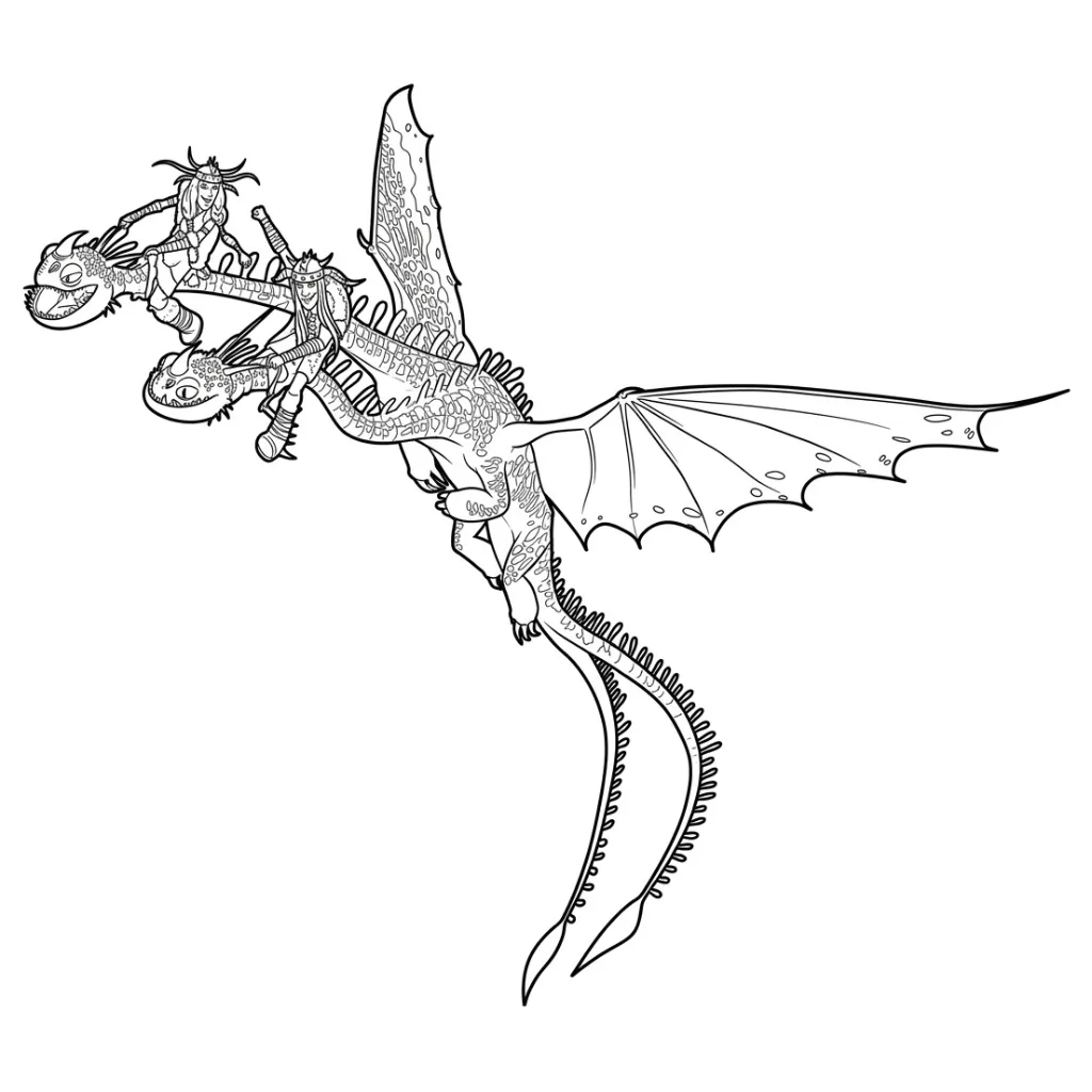 Cómo Entrenar A Tu Dragón 27 para colorear para imprimir pdf gratis