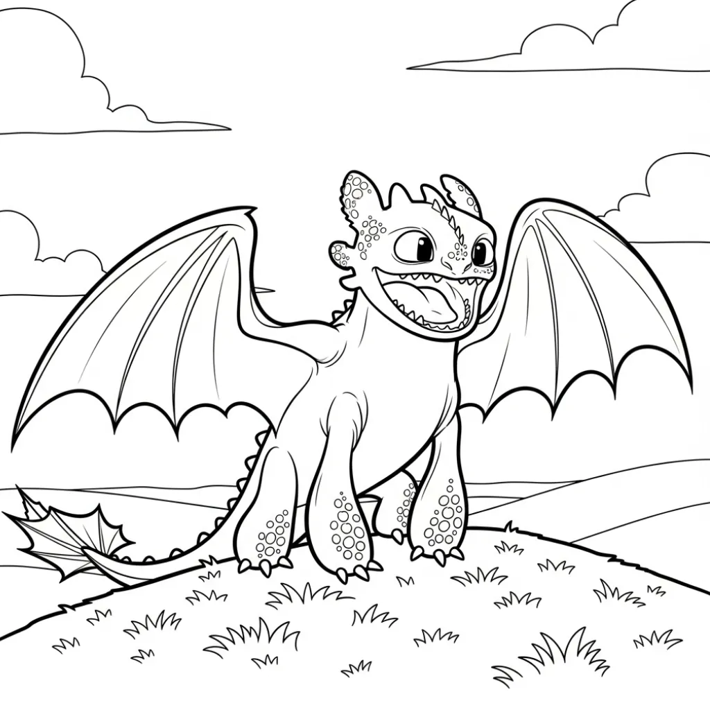 para imprimir Cómo Entrenar A Tu Dragón 4 para colorear gratis