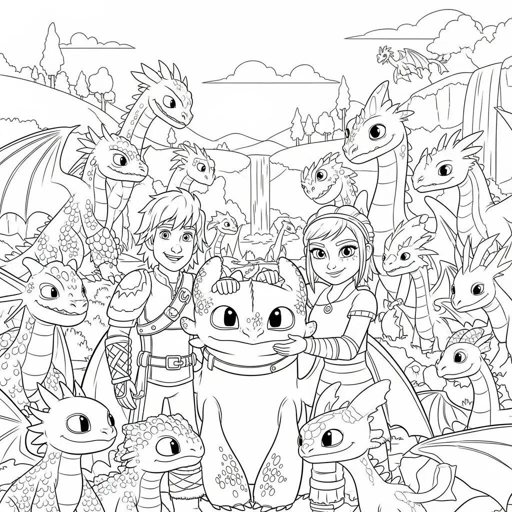 imprimir Cómo Entrenar A Tu Dragón 6 para colorear gratis