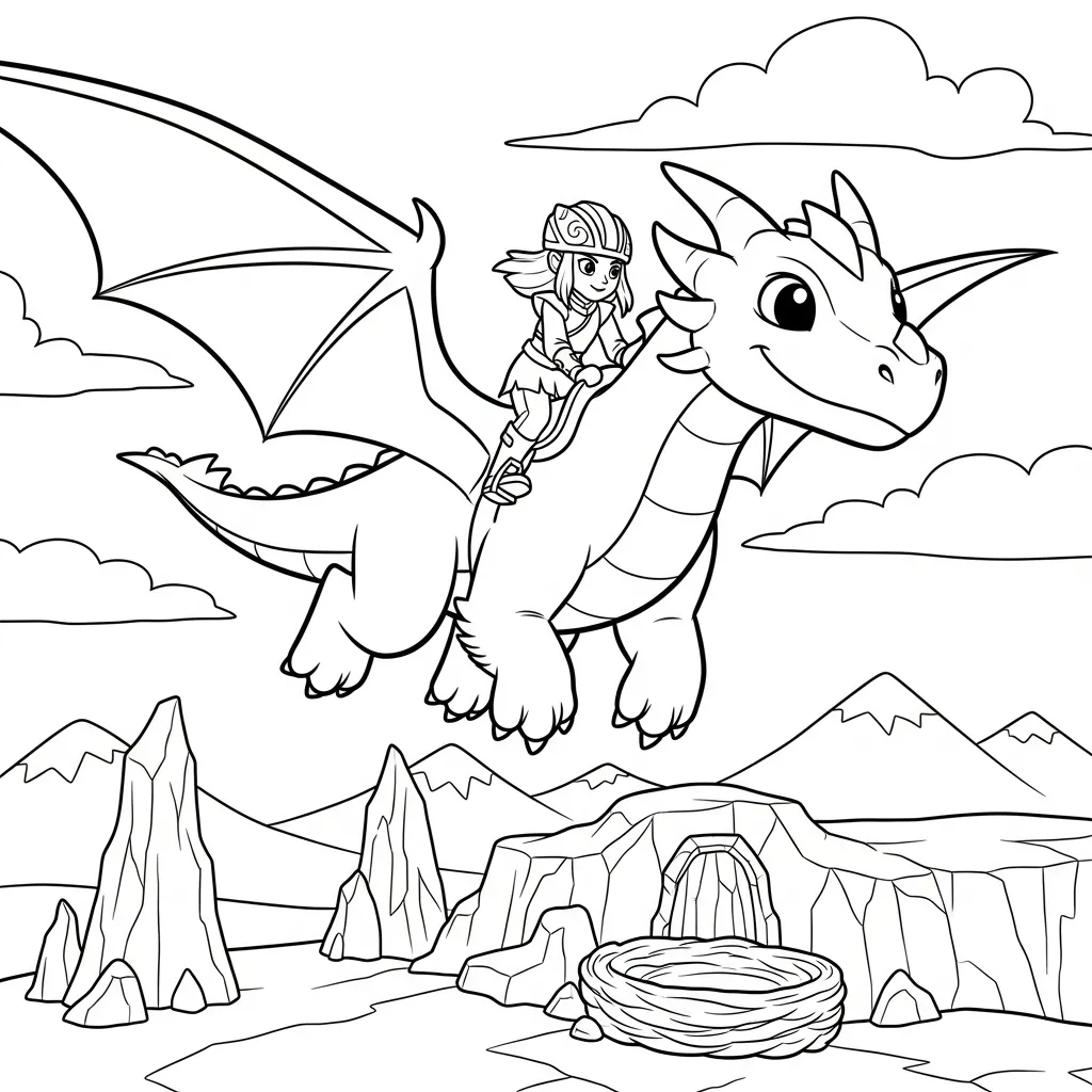 Cómo Entrenar A Tu Dragón 8 para colorear para imprimir para niño de 12 años