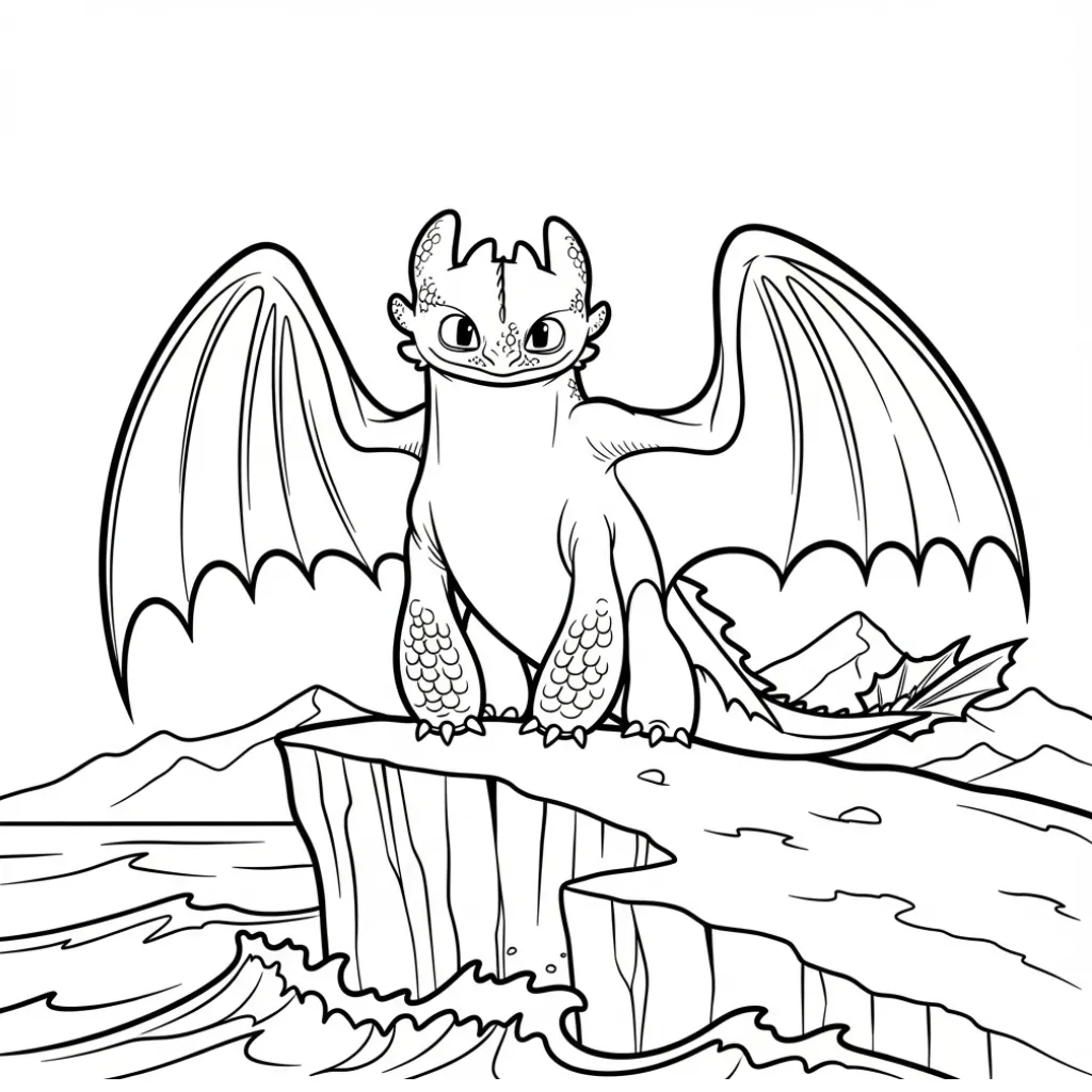 Cómo Entrenar A Tu Dragón 9 para colorear para niño para imprimir gratis