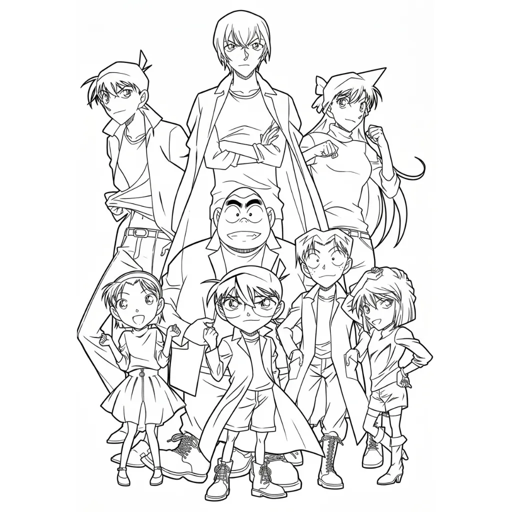 imprimir Conan 10 para colorear para niño