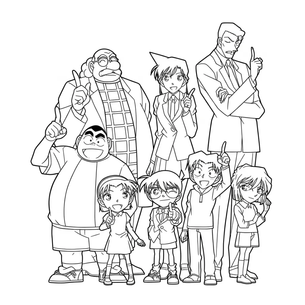 Conan 12 para colorear para imprimir para niño de 8 años