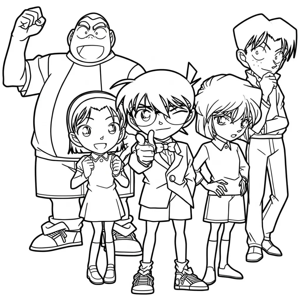Conan 3 para colorear para imprimir gratis