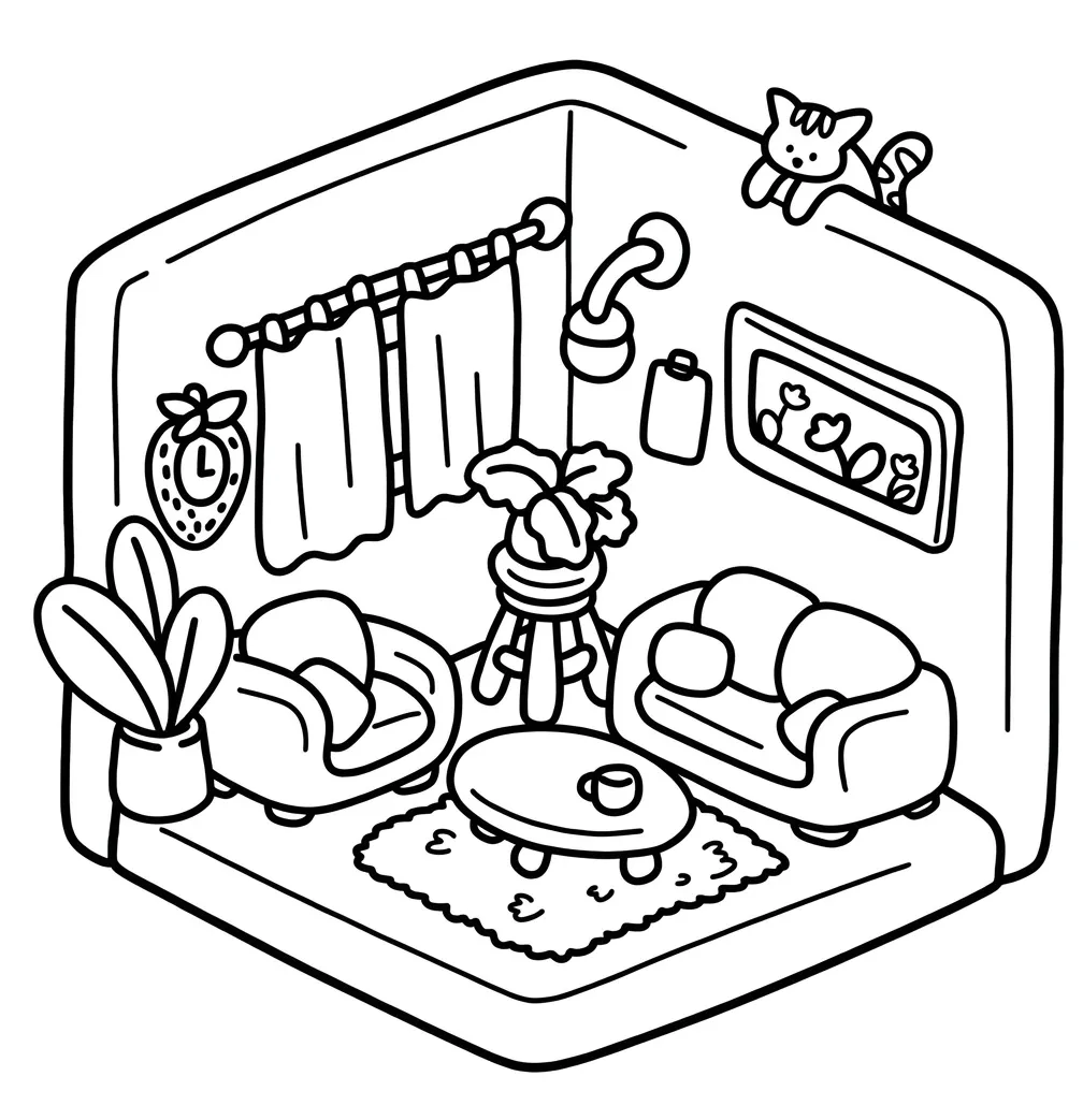 Cozy Corner 10 para colorear para imprimir gratis