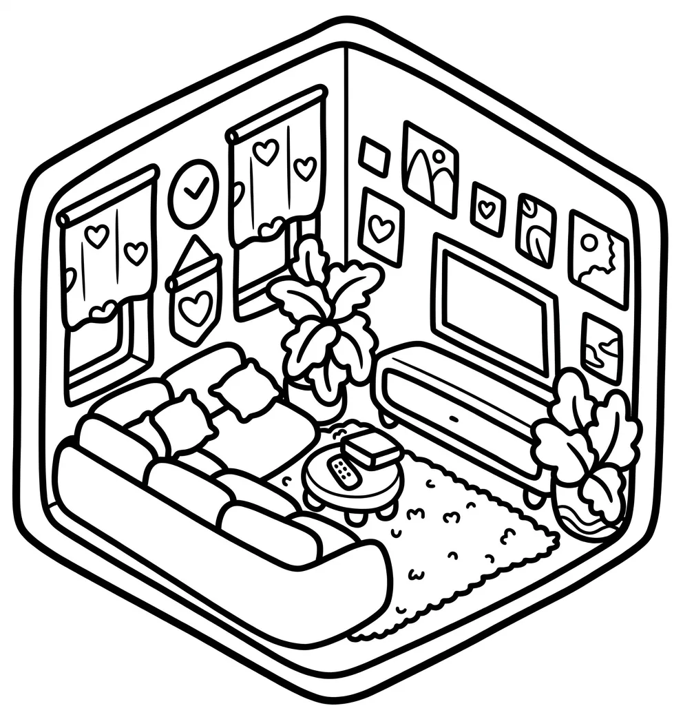 Cozy Corner 11 para colorear en línea gratis