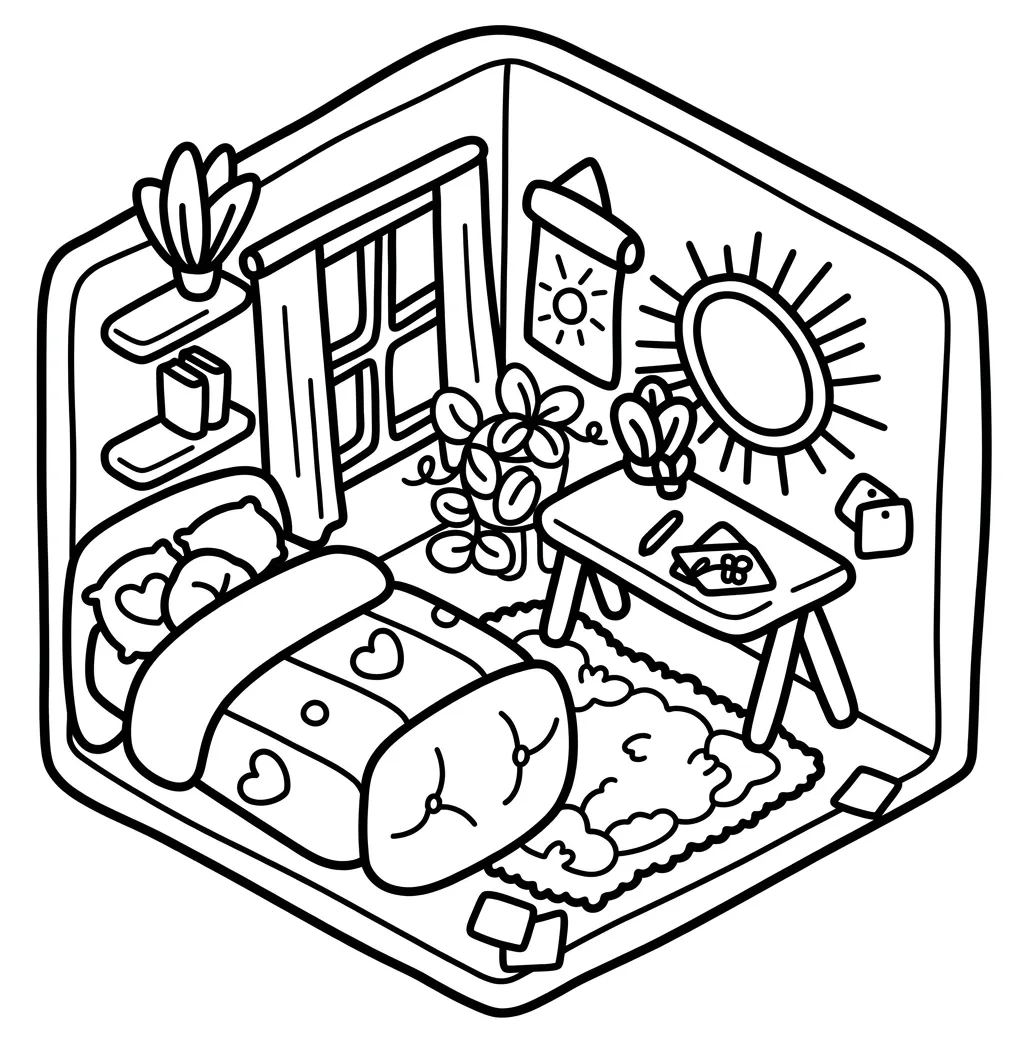 Cozy Corner 13 para colorear para niño de 6 años