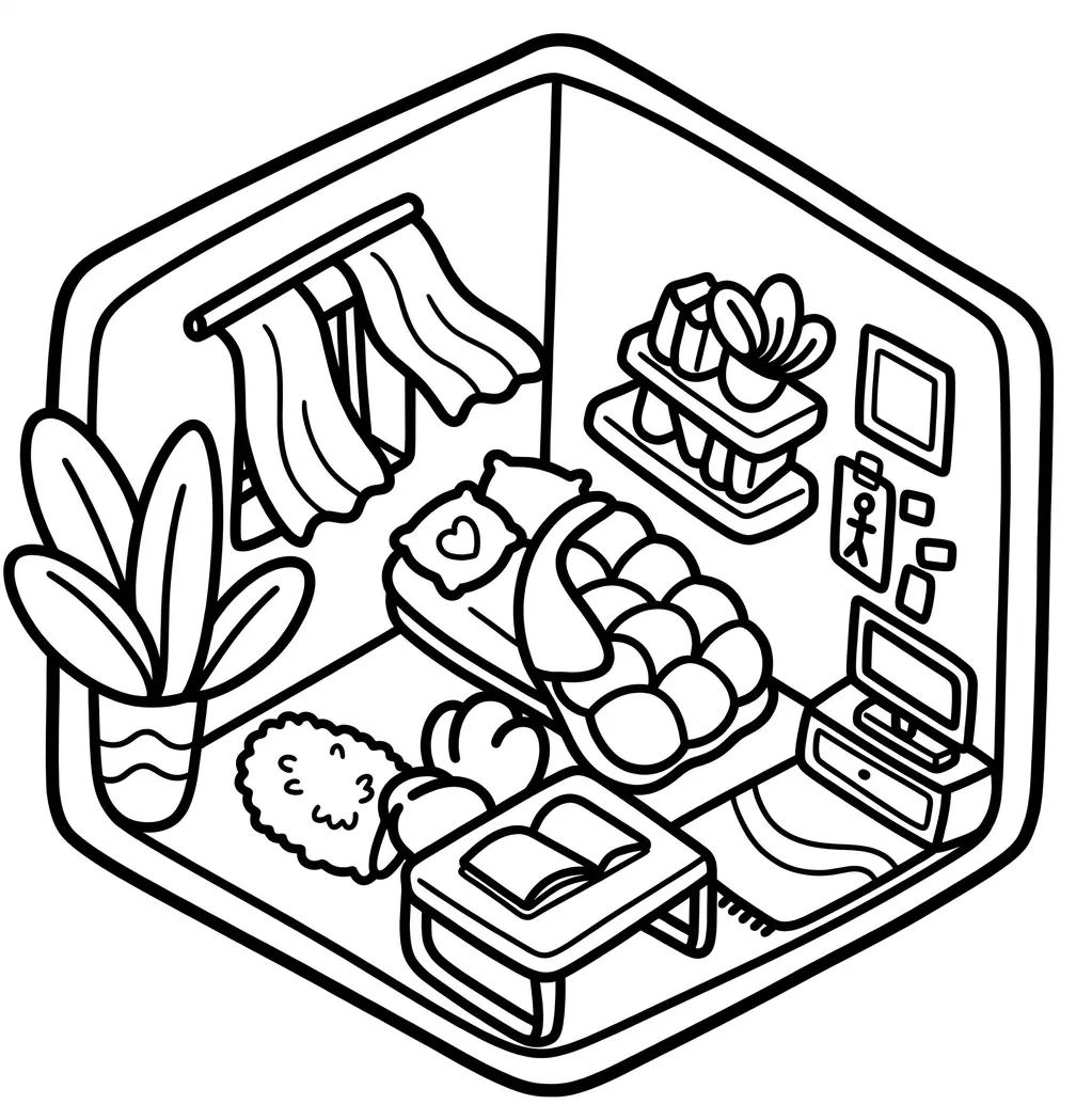 Cozy Corner 15 para colorear para imprimir para niño de 10 años