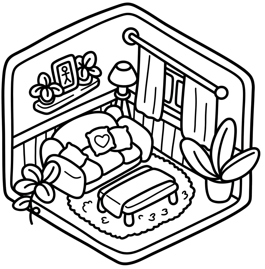 Cozy Corner 31 para colorear gratis para imprimir