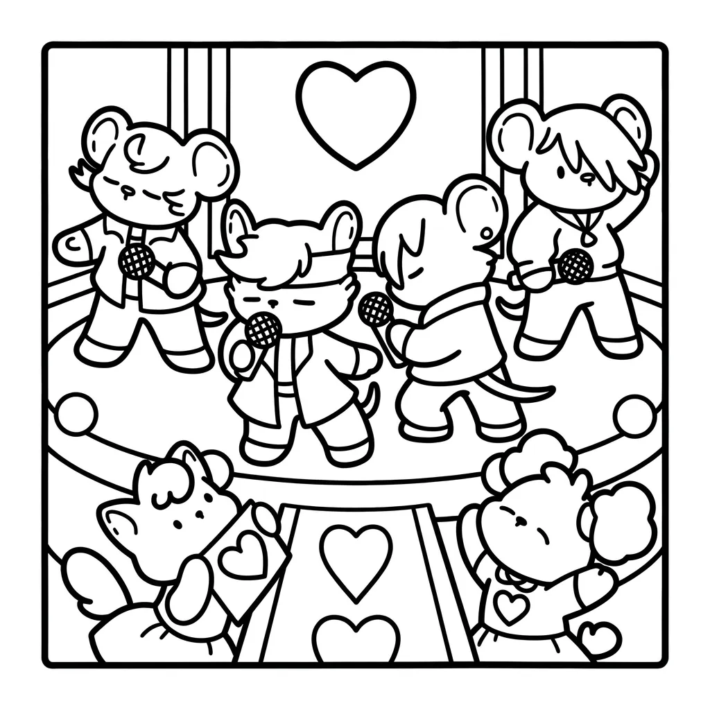 Cozy Eras 21 para colorear y recortar para imprimir
