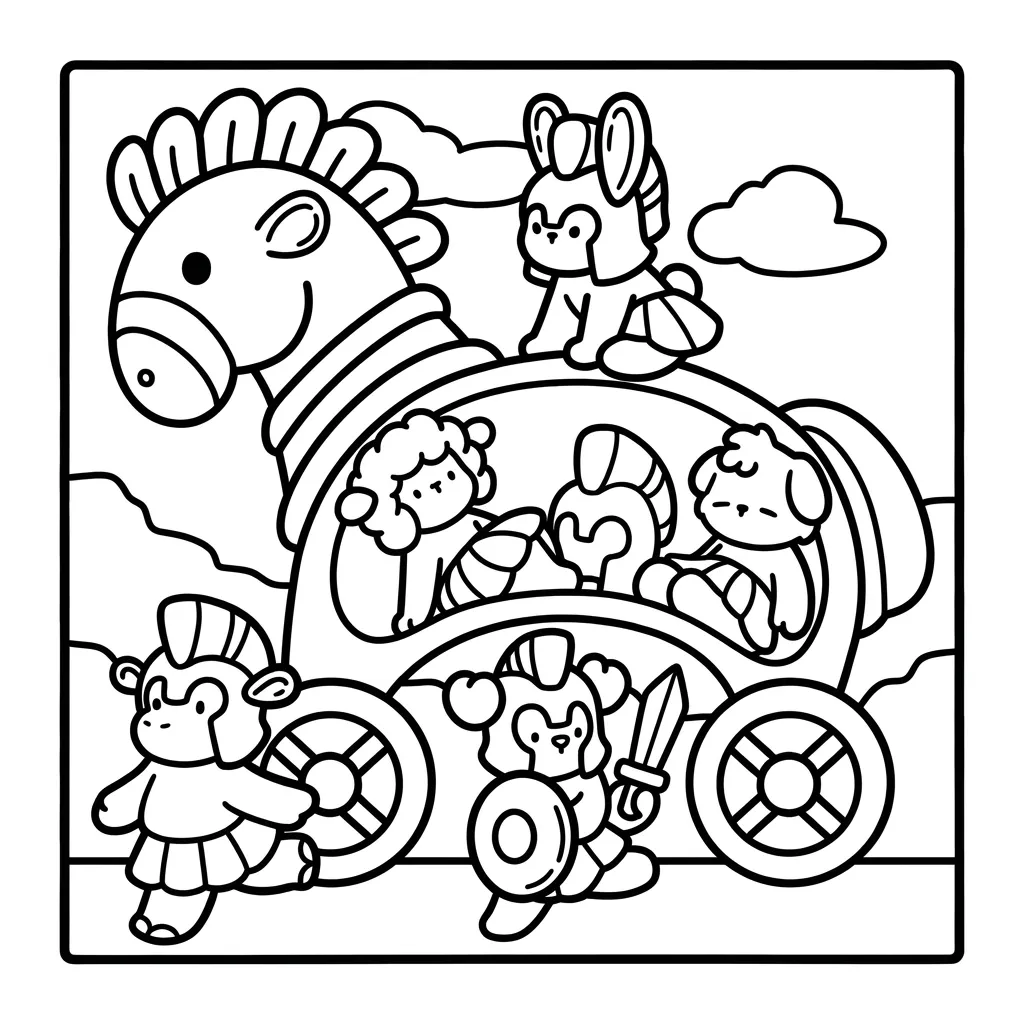 Cozy Eras 23 para colorear y recortar para imprimir