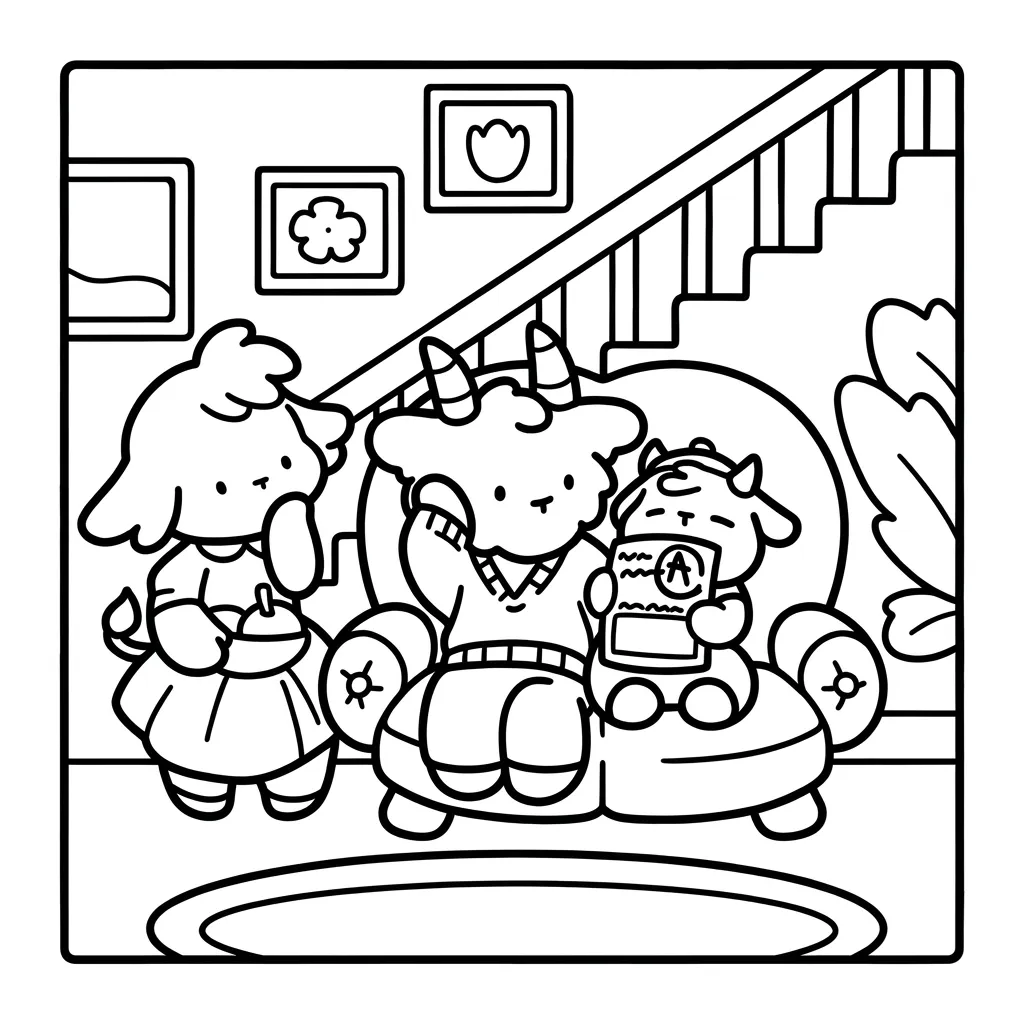 Cozy Eras 27 para colorear y recortar para imprimir gratis