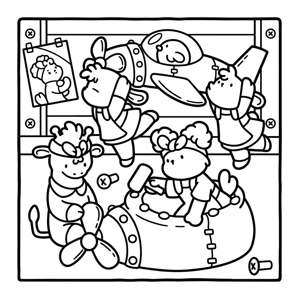 Cozy Eras 5 para colorear gratis para imprimir