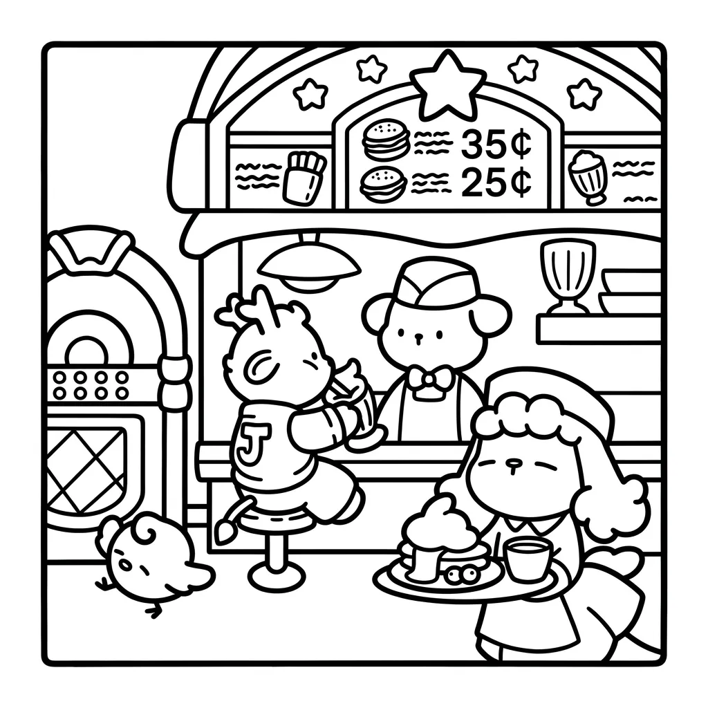 Cozy Eras 7 para colorear gratis para imprimir
