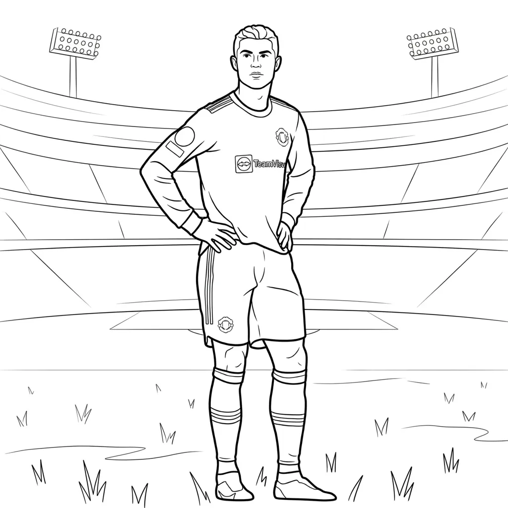 descargar Cristiano Ronaldo 1 para colorear gratis