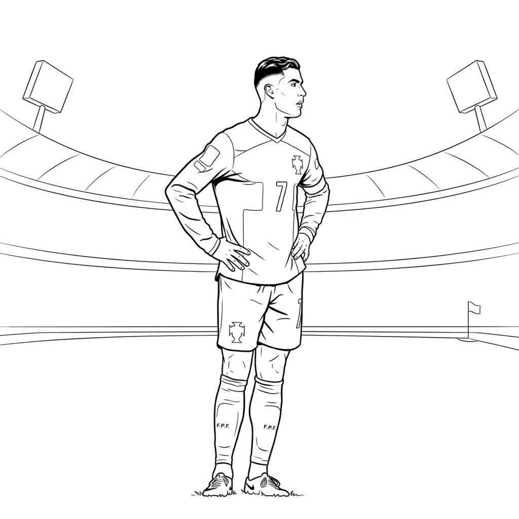imprimir Cristiano Ronaldo 14 para colorear