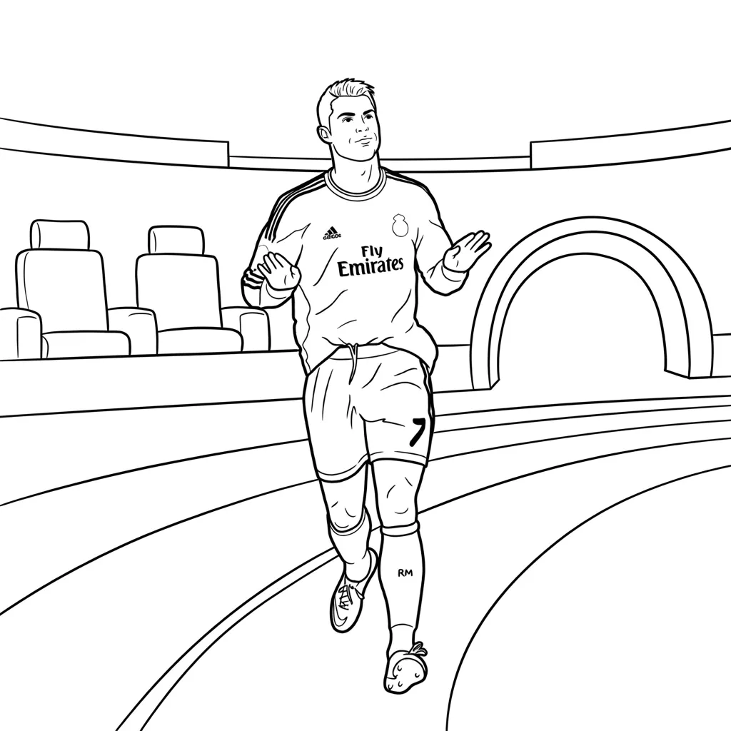 descargar Cristiano Ronaldo 15 para colorear gratis