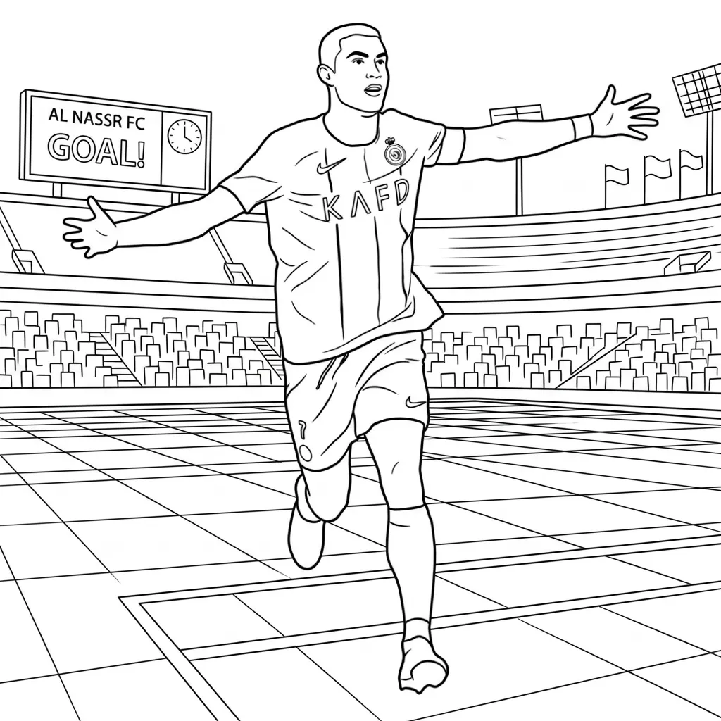 Cristiano Ronaldo 26 para colorear en línea para niño