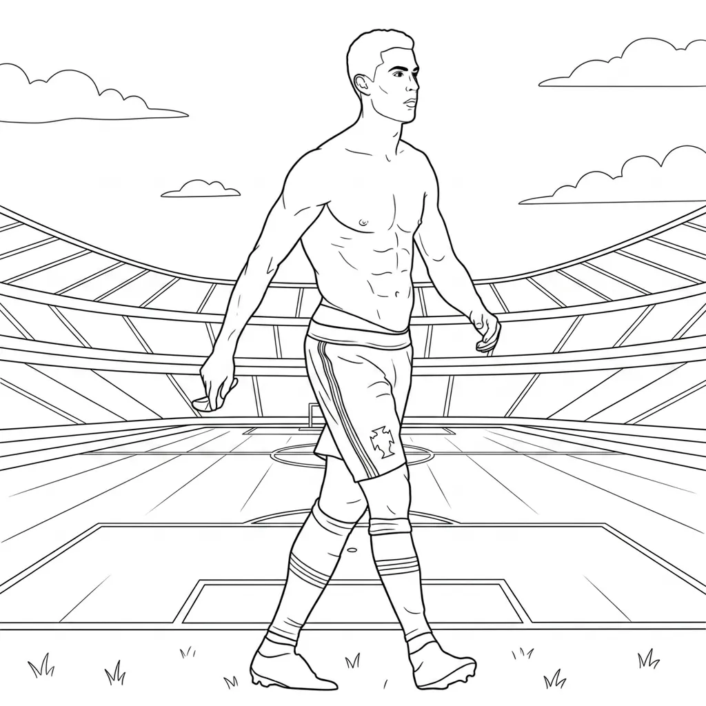 Cristiano Ronaldo 29 para colorear gratis para niños