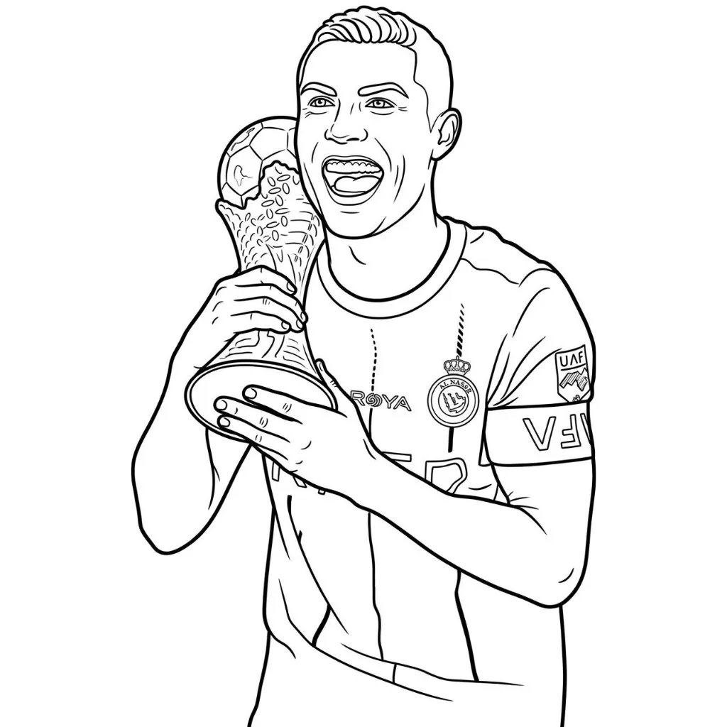 Cristiano Ronaldo 31 para colorear para imprimir gratis