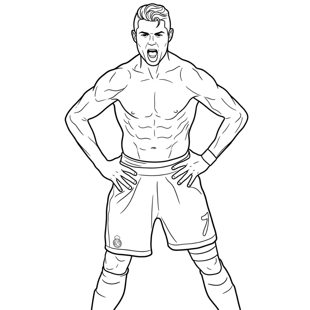 Cristiano Ronaldo 34 para colorear para descargar