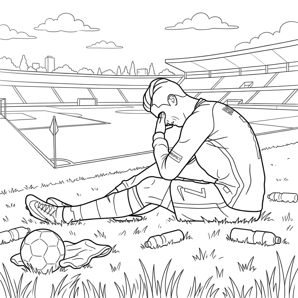 Cristiano Ronaldo 5 para colorear para imprimir para niño de 3 años