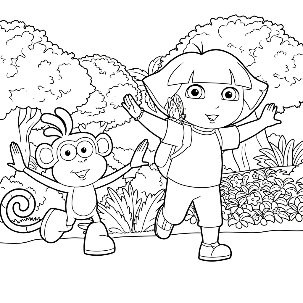 descargar Dora la Exploradora Para Colorear para colorear gratis