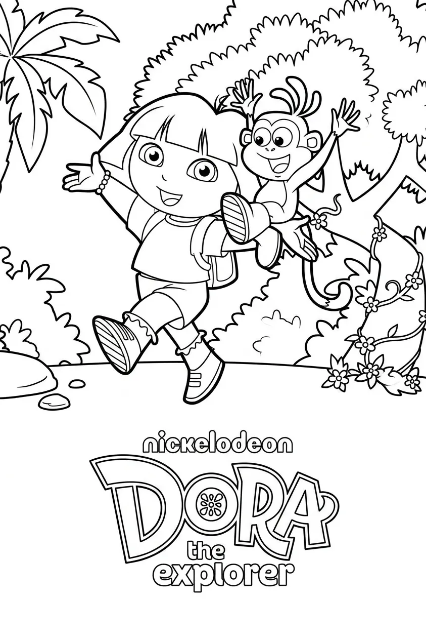 Dora la Exploradora Para Colorear para colorear para imprimir pdf gratis