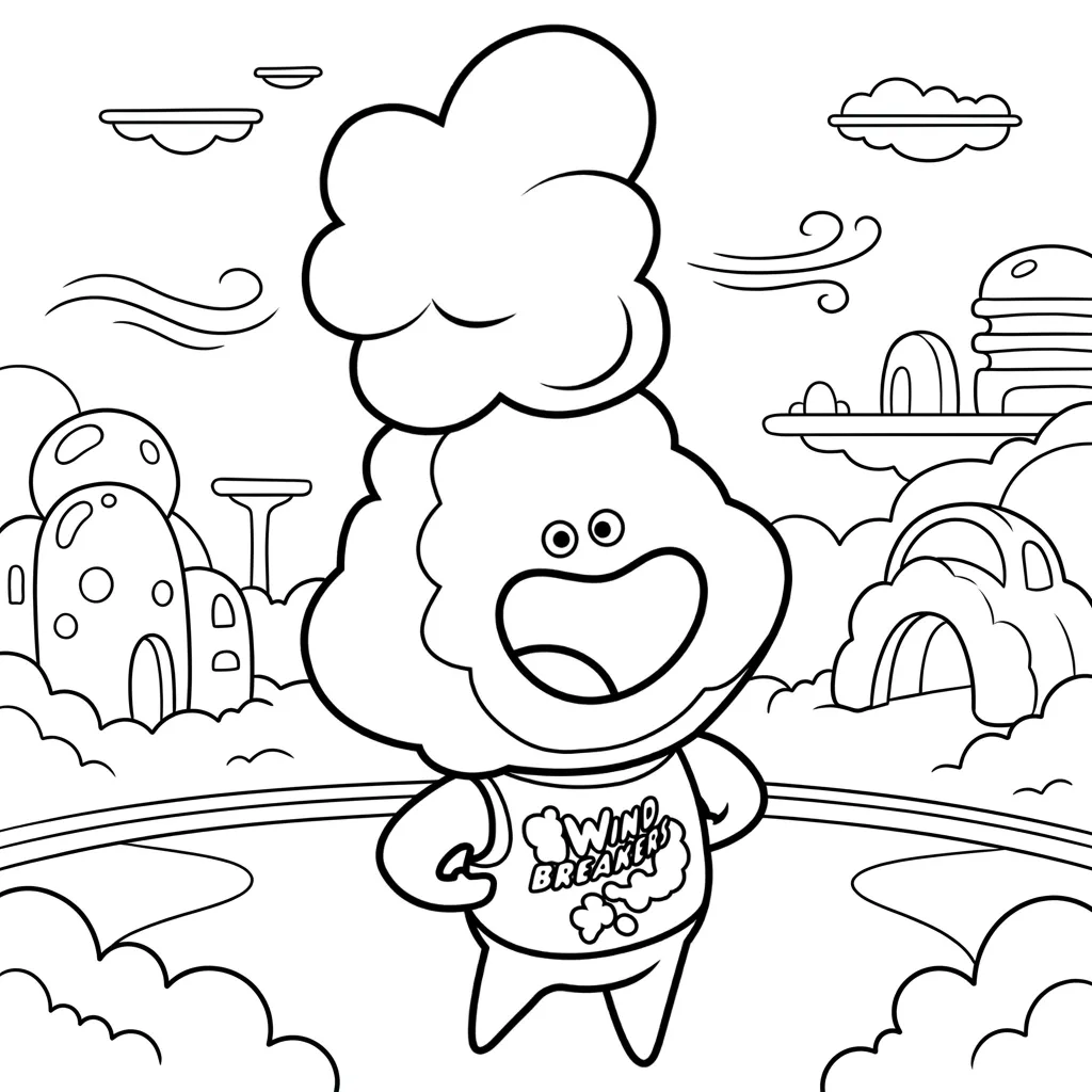 Elemental 17 para colorear para imprimir kawaii
