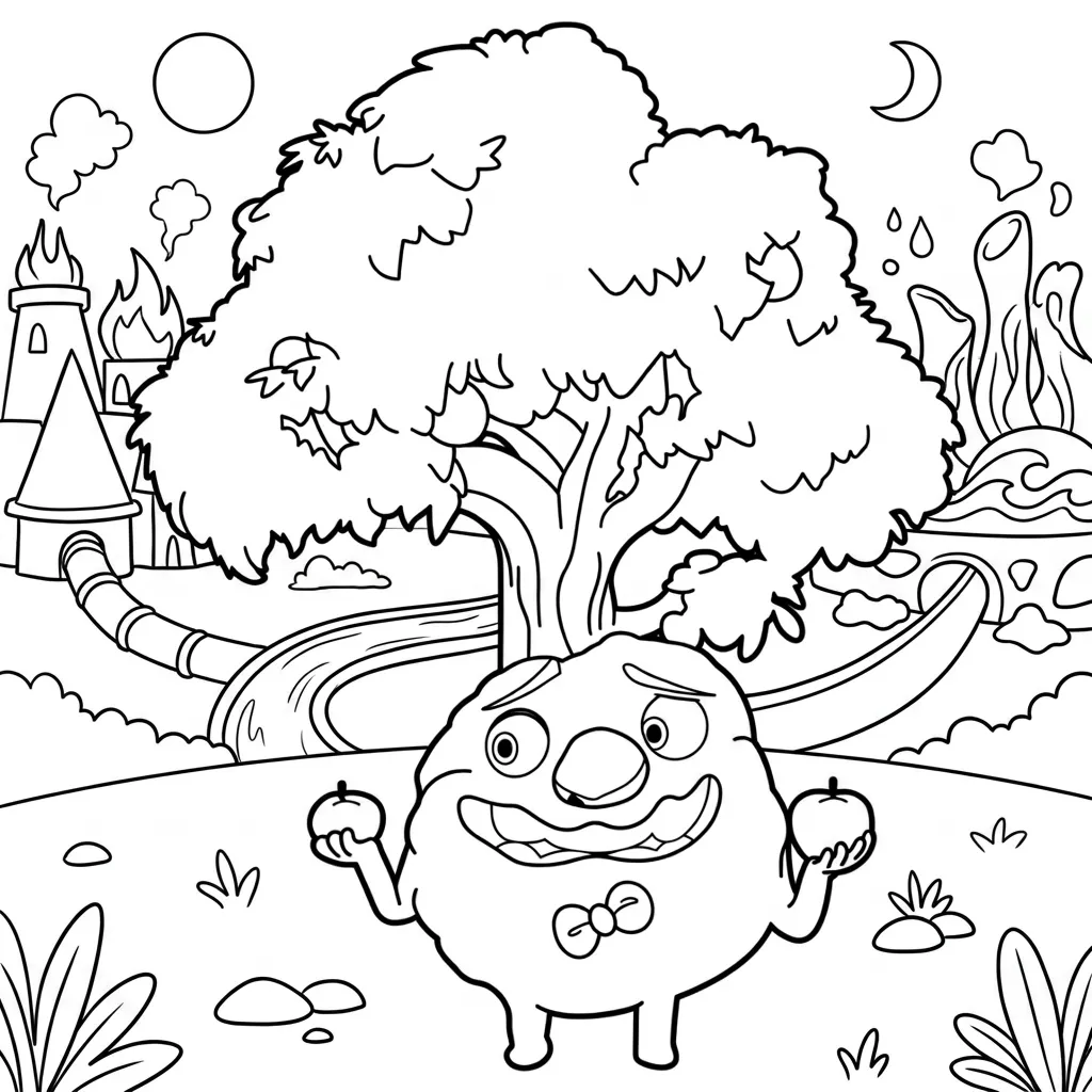 Elemental 21 para colorear para niño de 2 años