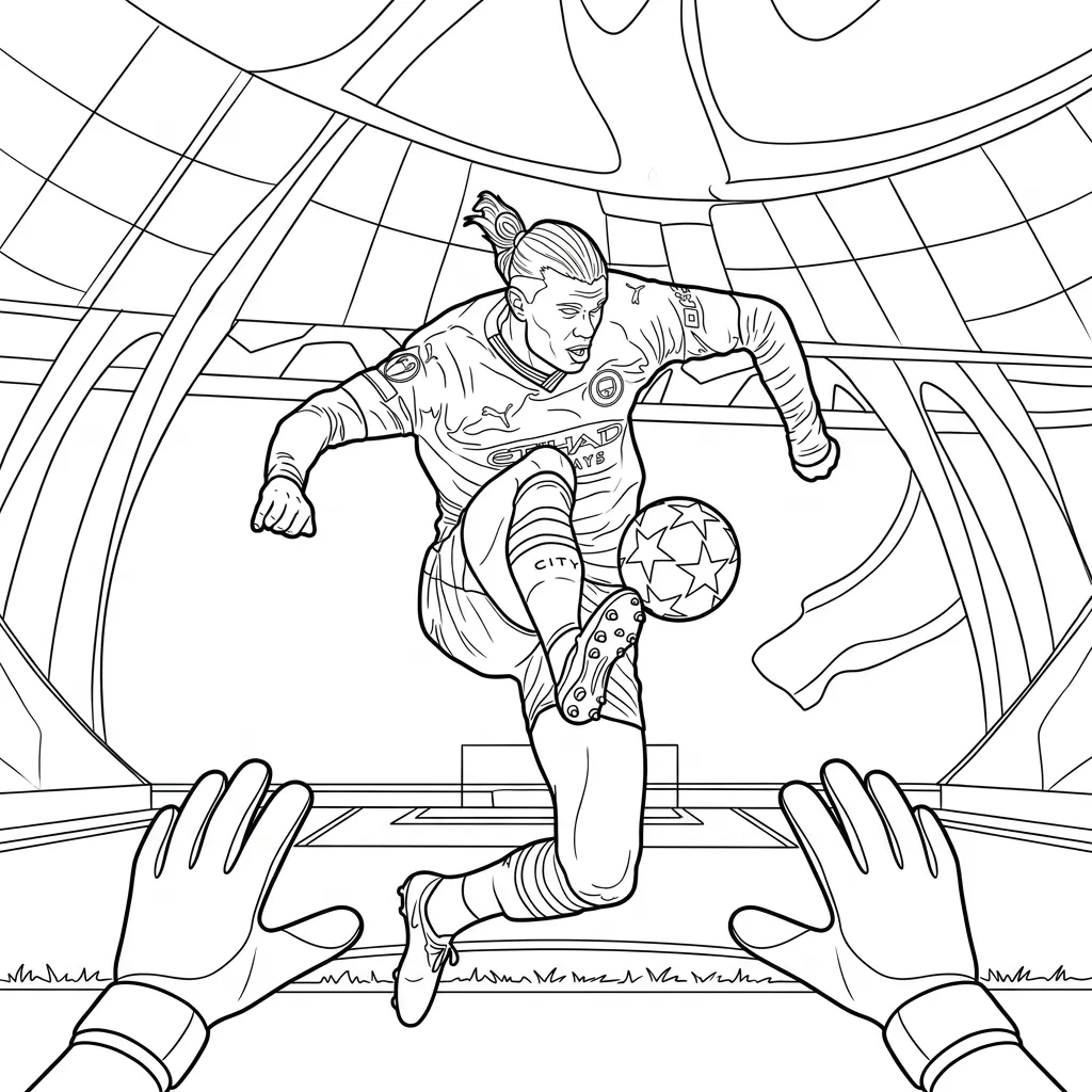 Erling Haaland 13 para colorear para niños