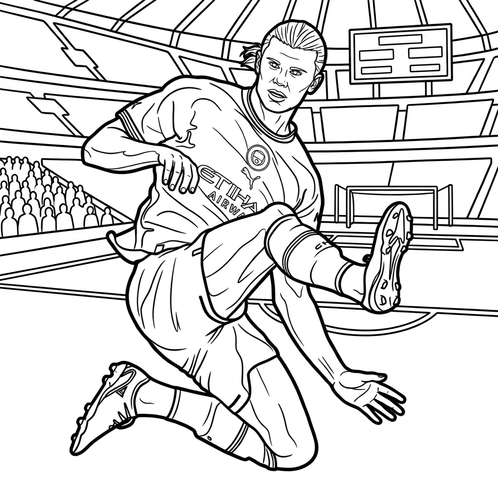 Erling Haaland 14 para colorear para imprimir gratis