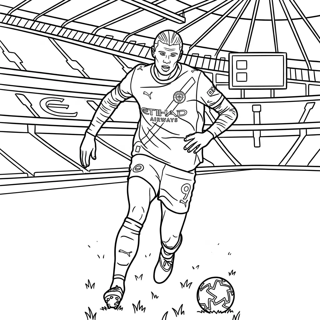 Erling Haaland 15 para colorear y dibujos