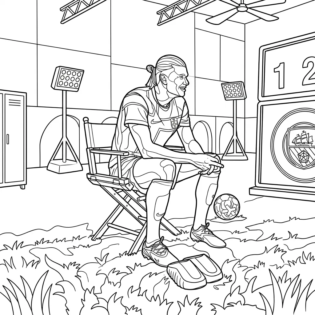 Erling Haaland 17 para colorear gratis para imprimir