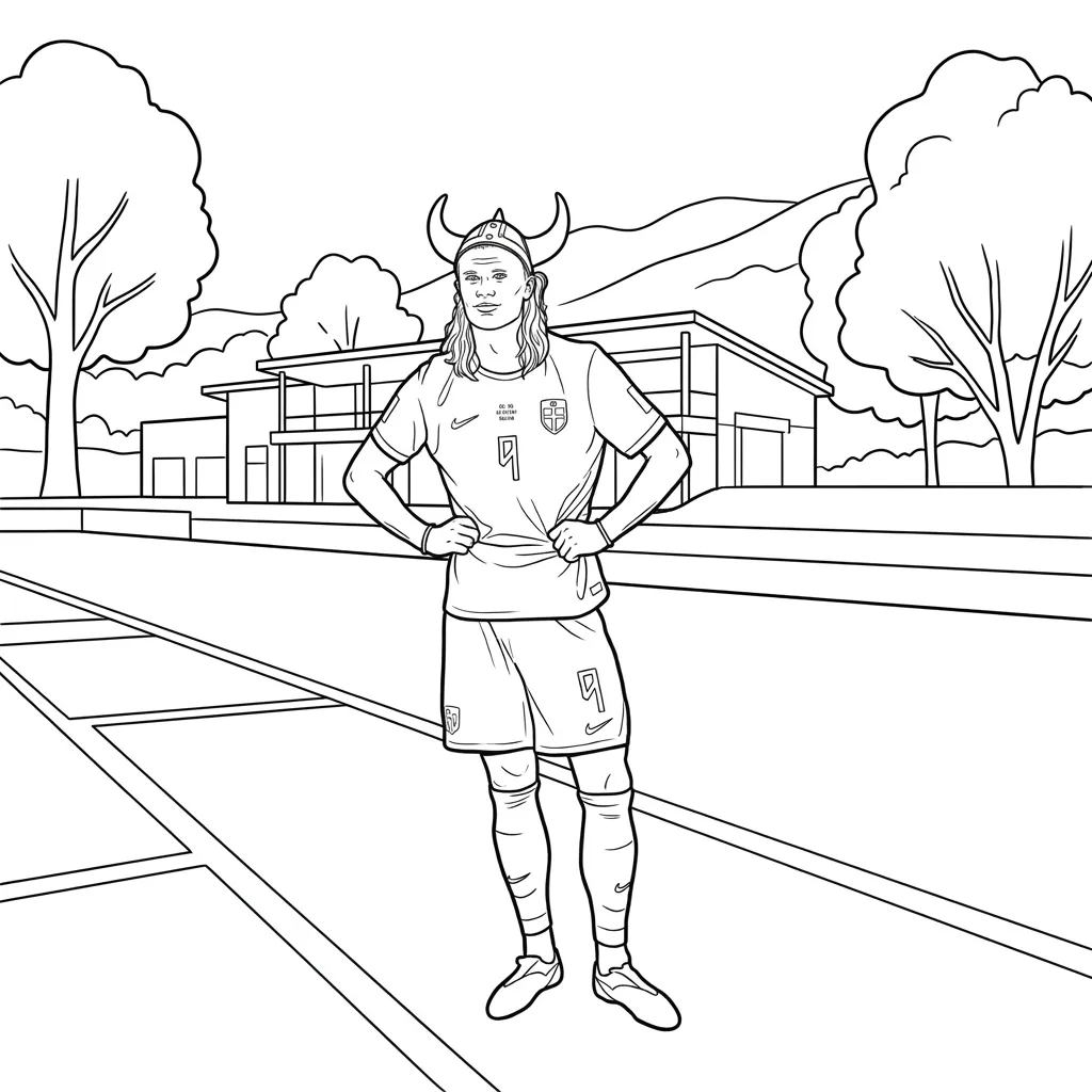 Erling Haaland 19 para colorear gratis para imprimir