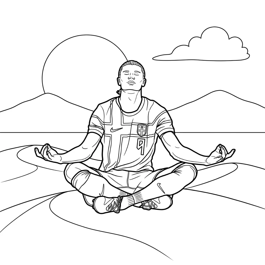 imprimir Erling Haaland 22 para colorear