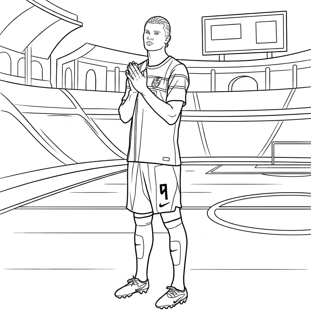Erling Haaland 23 para colorear para imprimir gratis