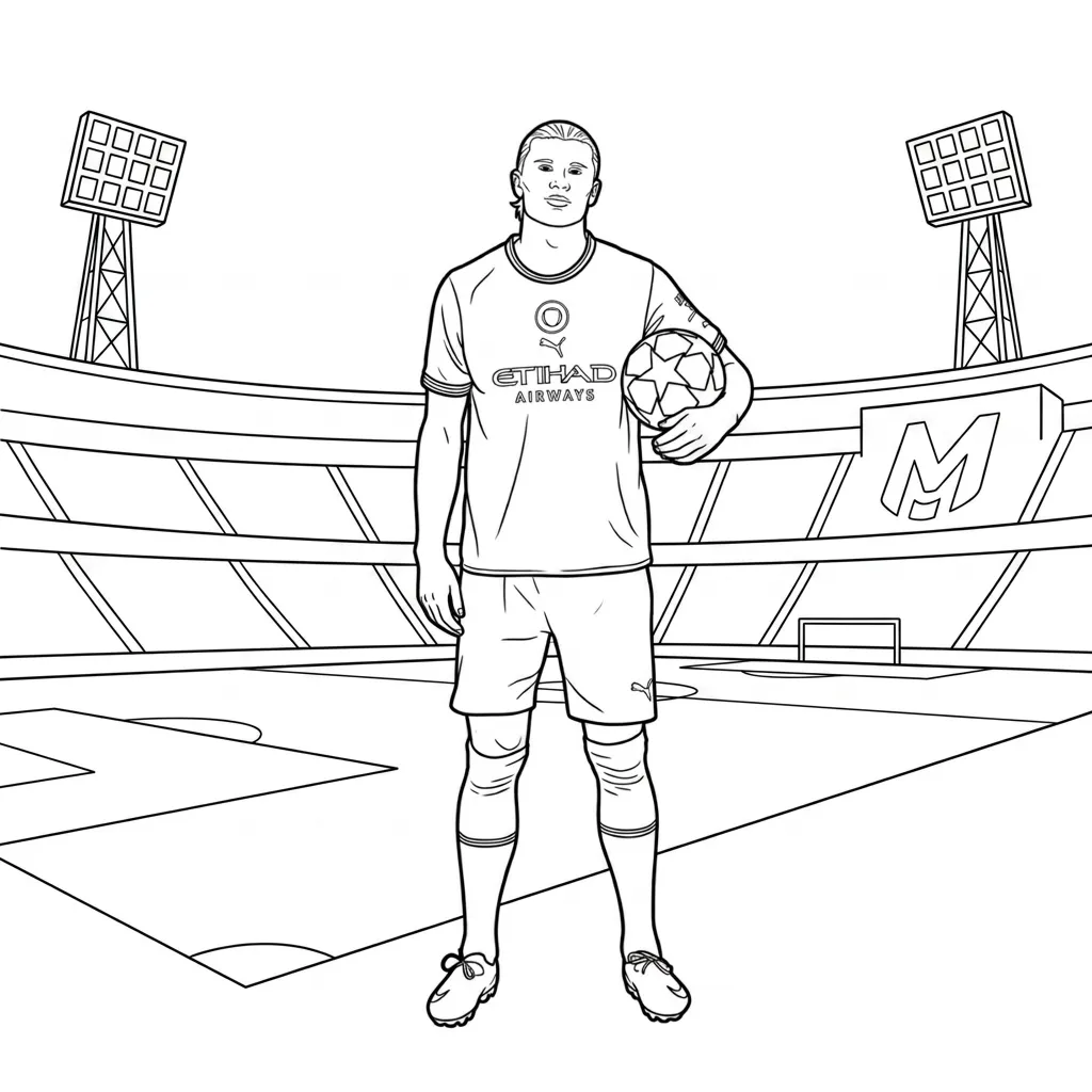 Erling Haaland 25 para colorear gratis en línea