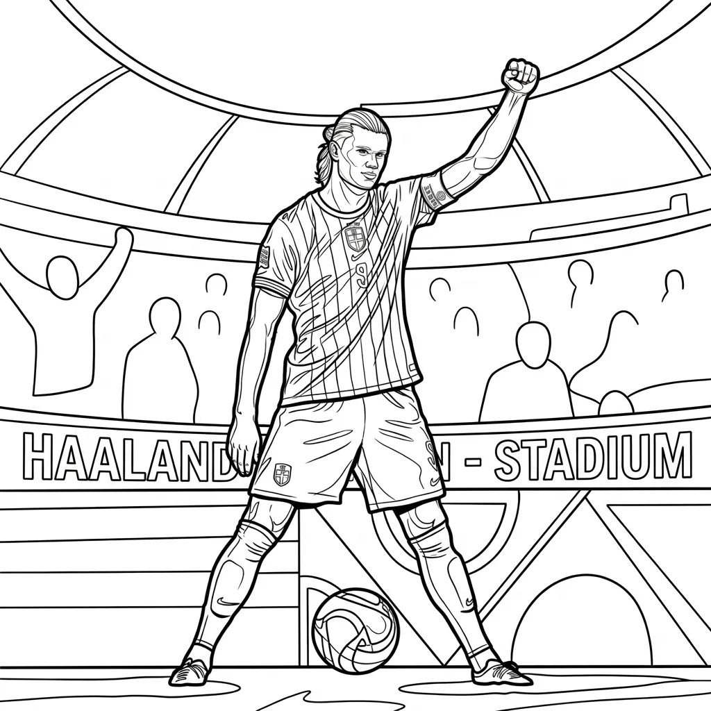 Erling Haaland 4 para colorear para primaria