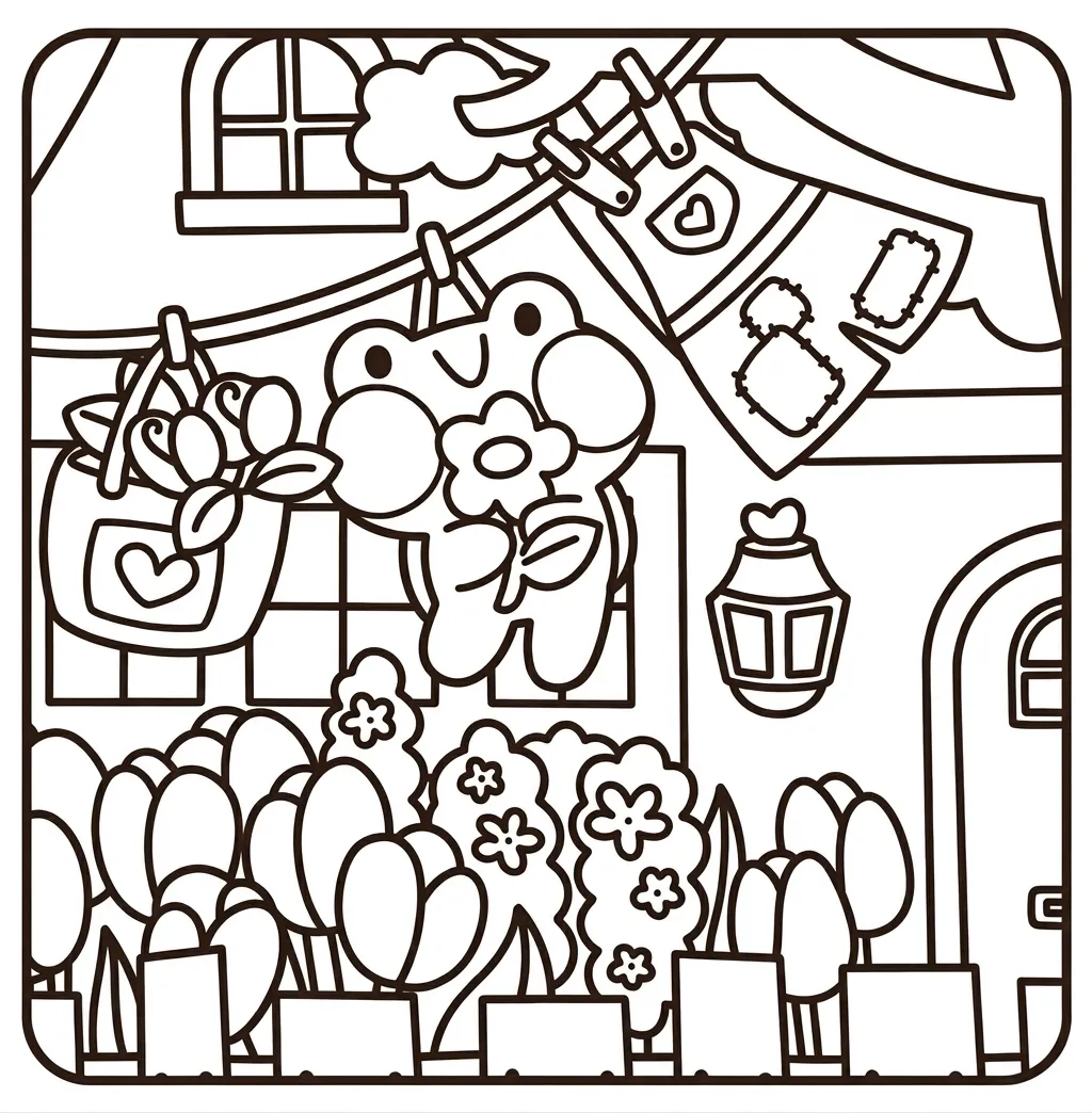 Froggy Days 1 para colorear para imprimir