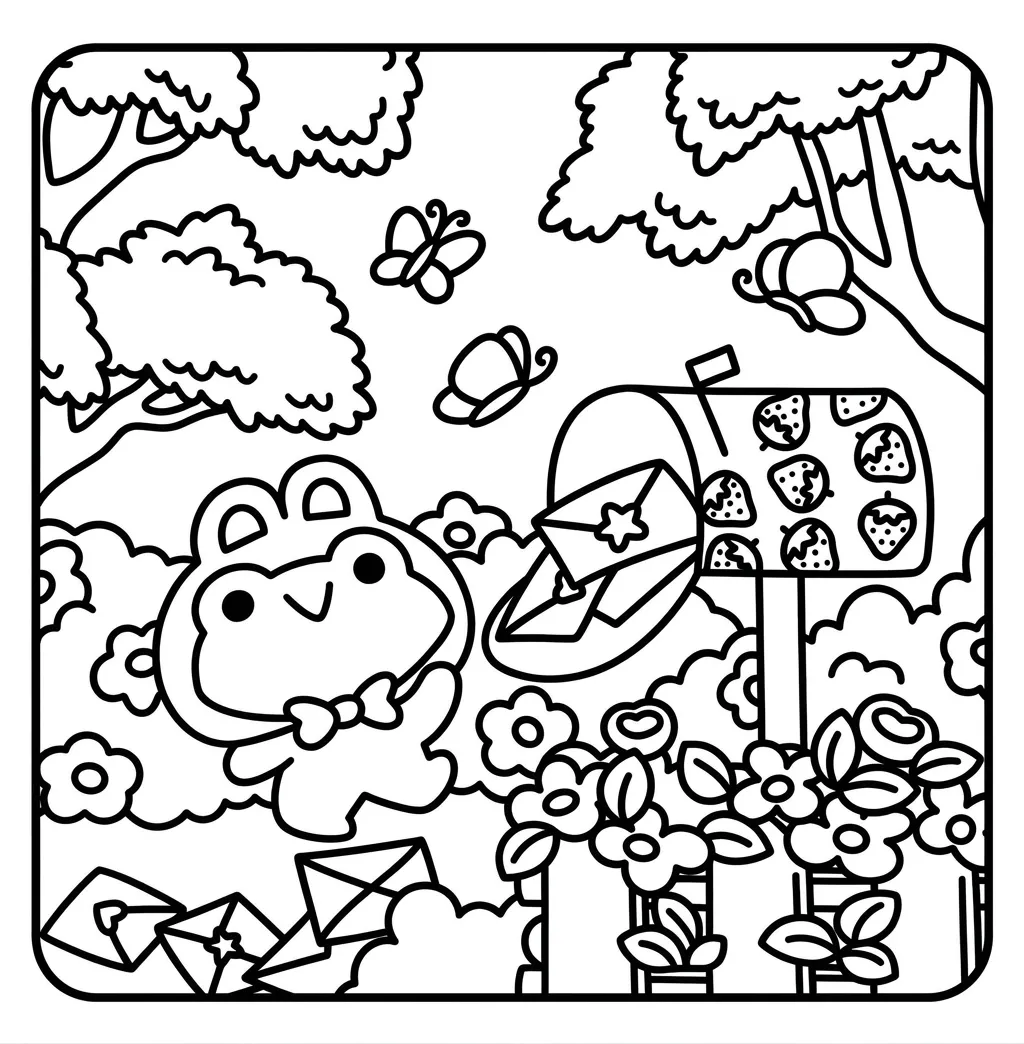 Froggy Days 16 para colorear para niños para imprimir