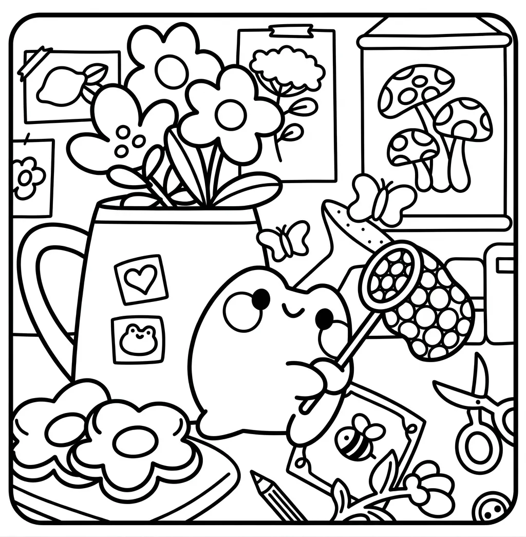 Froggy Days 18 para colorear gratis para imprimir