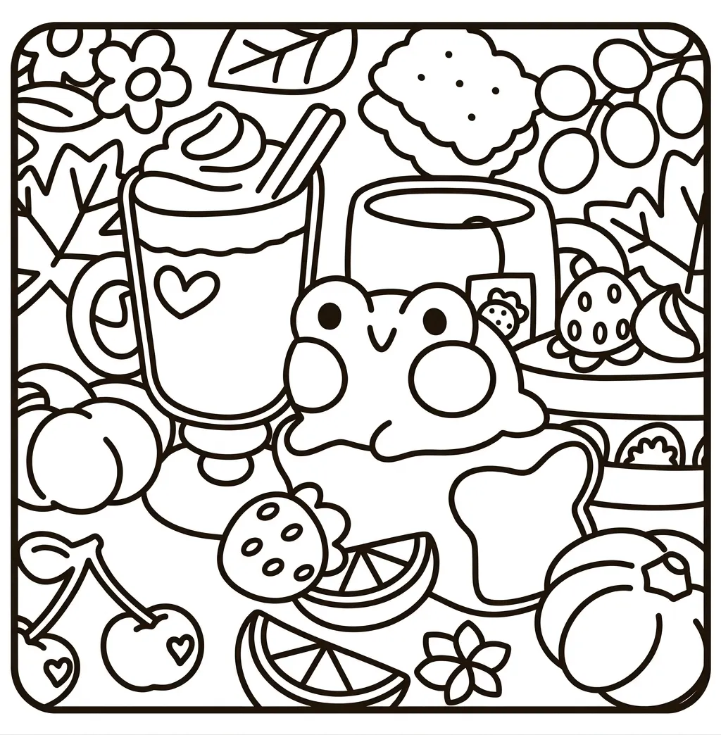 Froggy Days 2 para colorear para niño de 5 años
