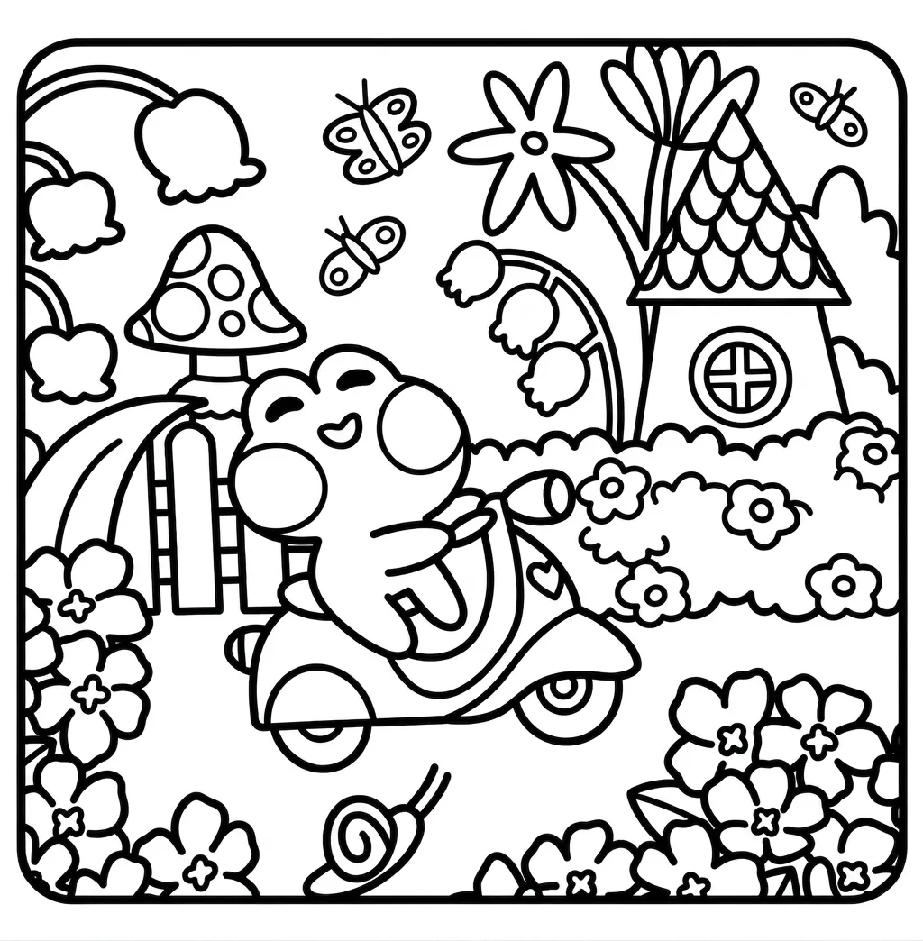 imprimir Froggy Days 20 para colorear gratis