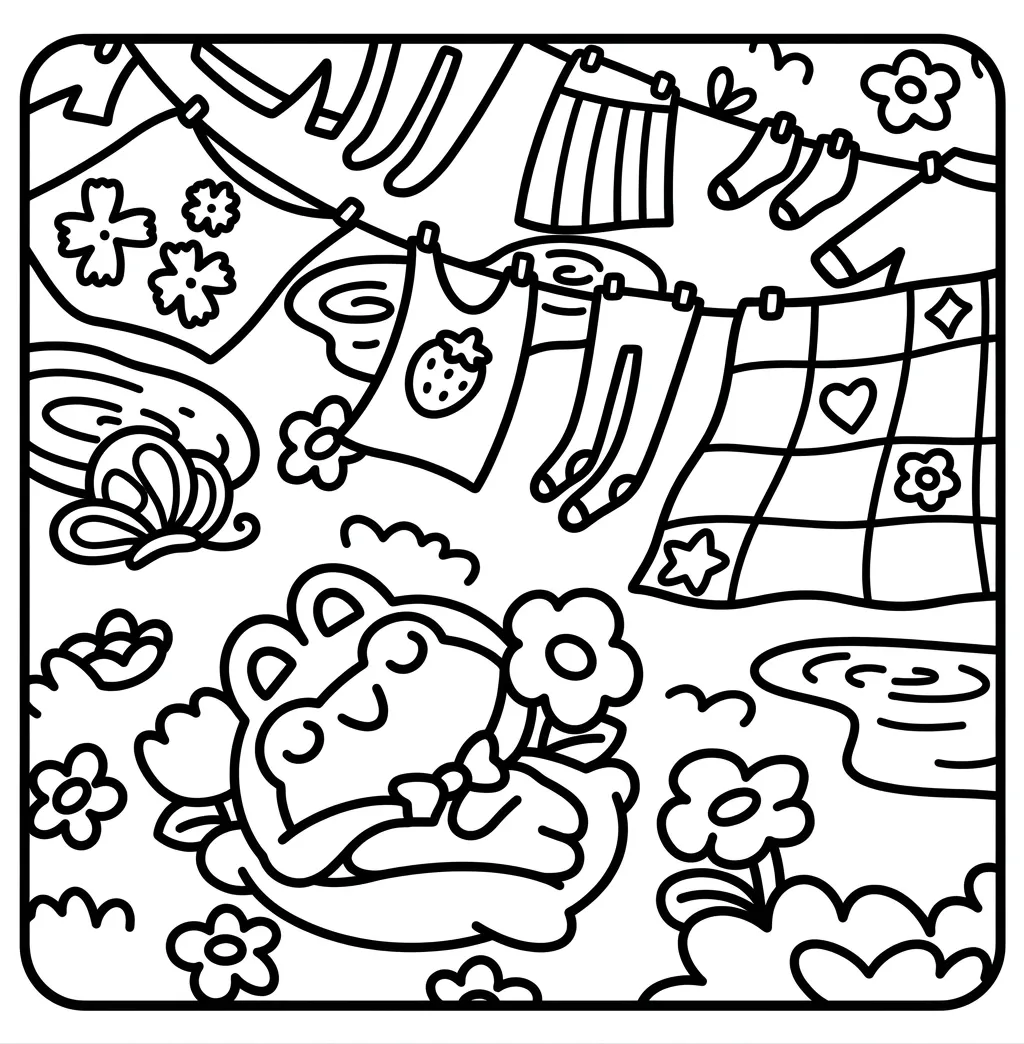 Froggy Days 23 para colorear para imprimir para niño de 10 años