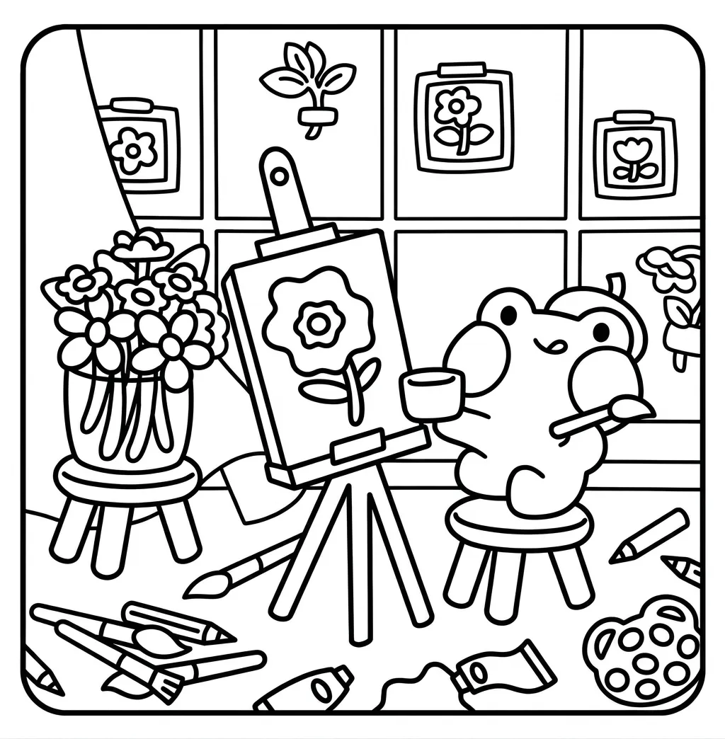 descargar Froggy Days 25 para colorear gratis