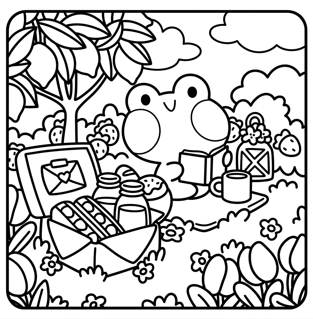 Froggy Days 3 para colorear gratis en línea