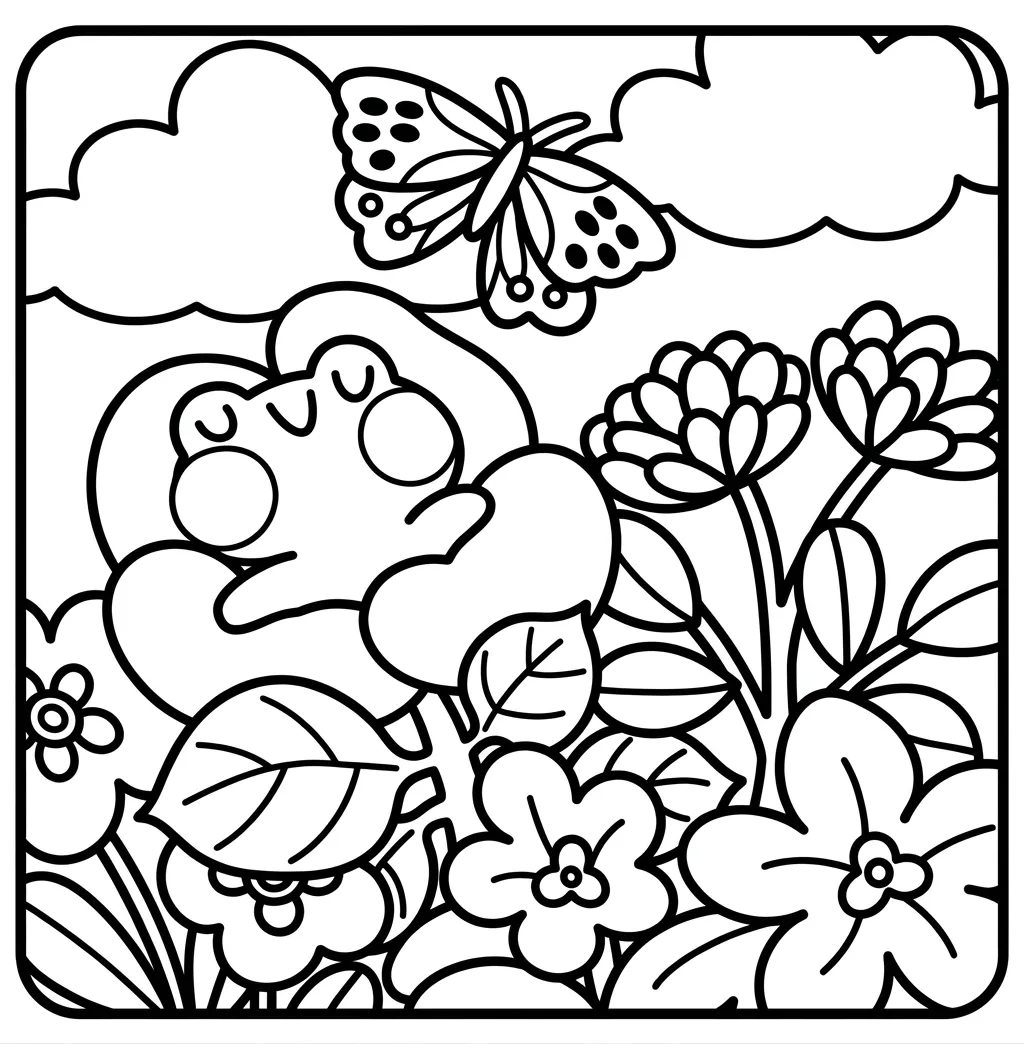 Froggy Days 8 para colorear y dibujo para imprimir
