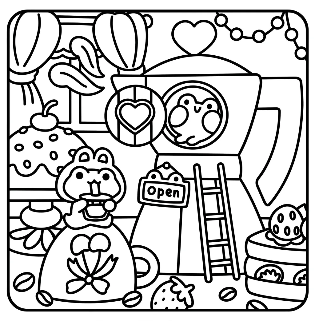 Froggy Days 9 para colorear para imprimir para niño de 10 años